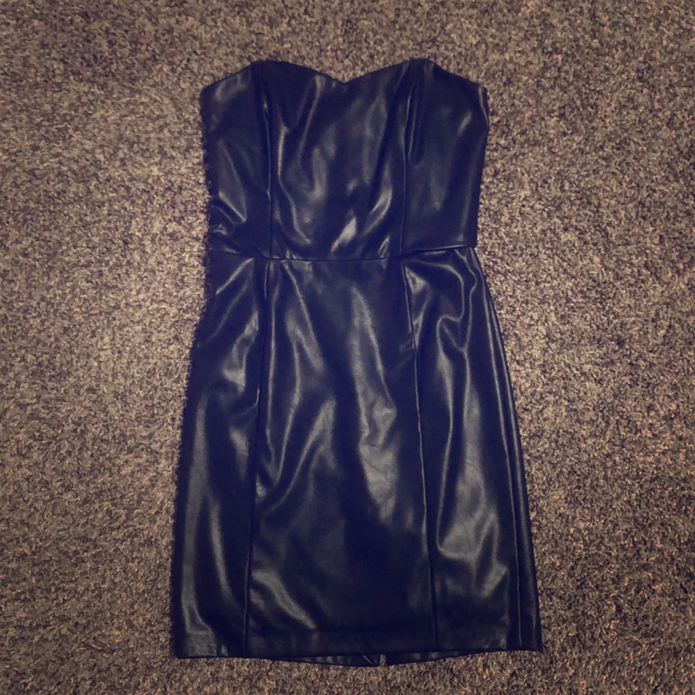 Kittenish leather dress